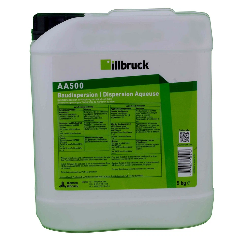 Illbruck AA 500 Baudispersion Vergütung für Mörtel und Estrich 5 Liter Kanister