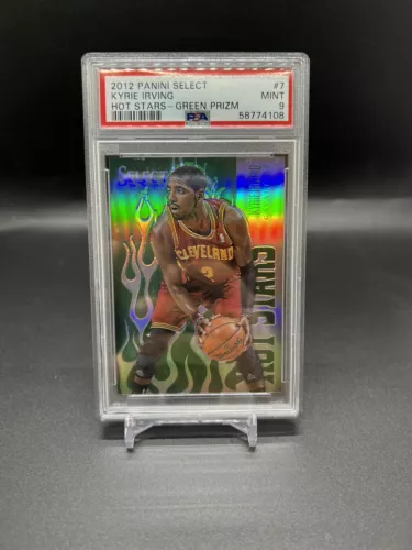 2012 Select Kyrie Irving Hot Stars Green 7/15 Rookie PSA 9 