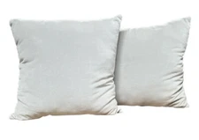 Room Essentials cool grey Cotton Velour Toss Pillows - 18" x 18" - New, Set of 2