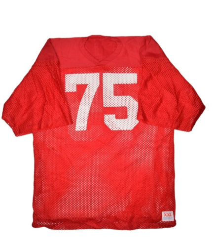 Vintage 70s Champion Jersey Mens 2XL Red Mesh Football Practice Made in USA - Afbeelding 1 van 4