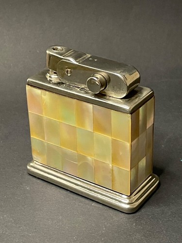 Gebr. Köllisch "DRUCO" Feuerzeug mit Perlmuttmontur Vintage petrol Lighter 旧打火机