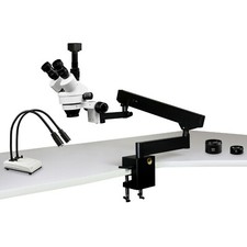 Parco 3.5X-90X Simul-Focal Trinocular Zoom Stereo Microscope, 5MP Digital Camera