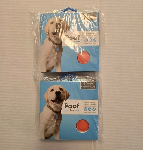 (Set Of 2)Poof Pea Pet Activity Tracker cat/dog monitors sleep and activity NIB - 第 1/2 張圖片