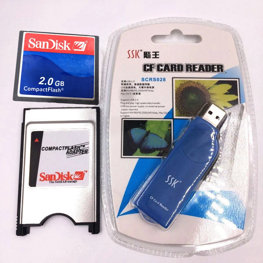 2Kit CNC CF Compact Flash card+CF-PCMCIA Adapter+SSK USB2.0 reader FANUC - Image 2 of 4