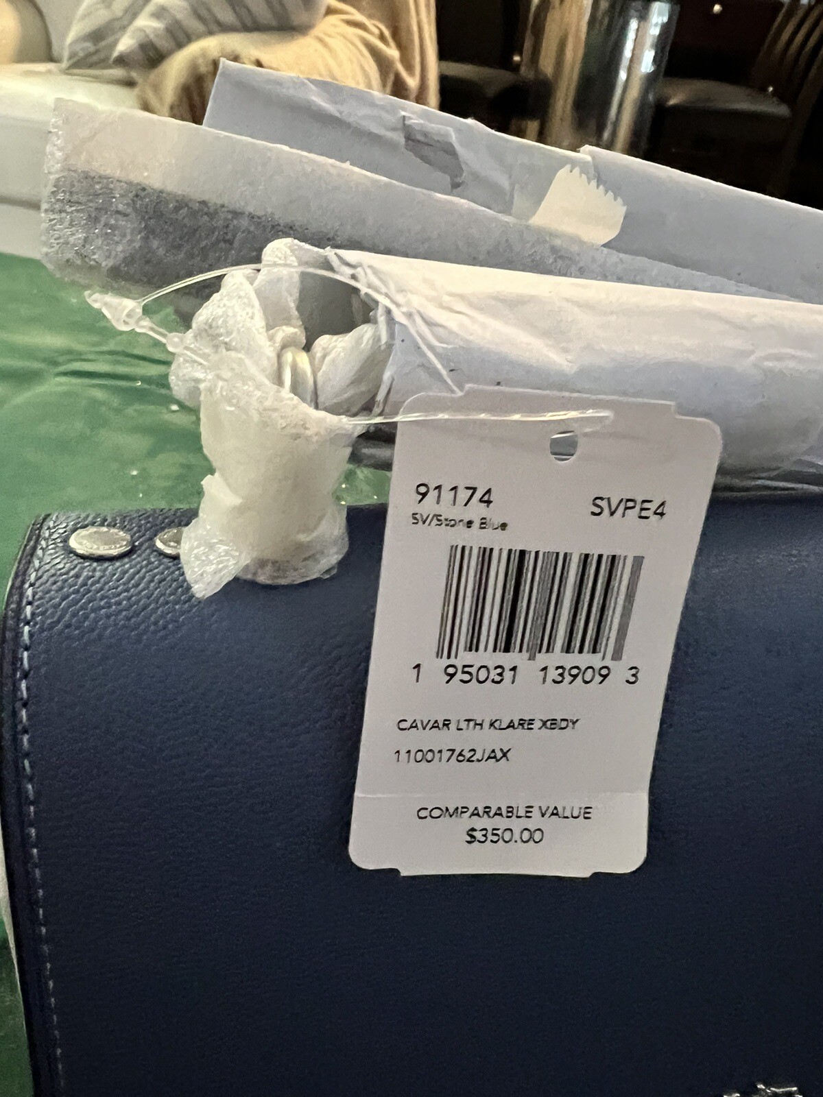 Coach Klare Crossbody Silver Chain Strap - Indigo Blue for sale 