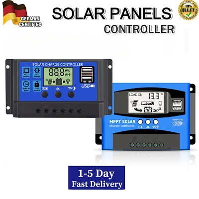 ECO-BAEERSS 100A MPPT Solar Laderegler 12V/24V Solar Photovoltaik Panel Regler Daul USB LCD
