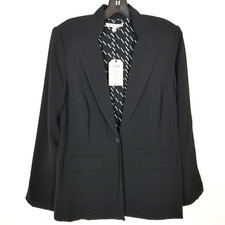 Cabi Women City Blazer 717 Sz 10 Black Button Up Preppy Lined Office