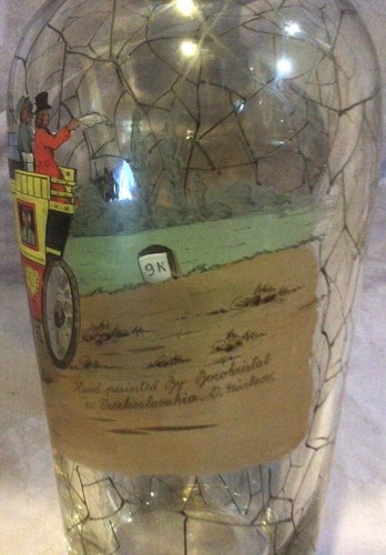 Coaching Hand Painted Glass Bottle Decanter - Picture 7 of 8