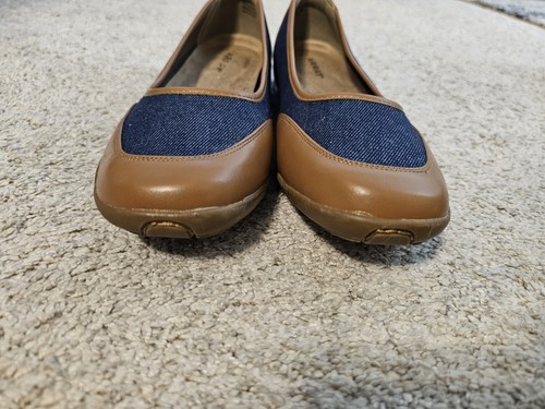 Array Womens Cascade Padded Insole Slip On Two-Tone Flats Shoes Size 9.5w - Picture 4 of 10