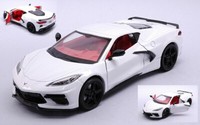 Motormax 1/24 Corvette 2020 Weiss Modellbau Statisches Modell Diecast