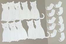   10 ADORABLE CATS   cardstock paper die cut embellishments