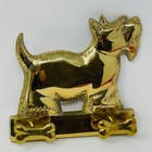 Scottish Terrier Scottie Dog Solid Brass Wall Hook Bone Shape Hooks Leash Hanger