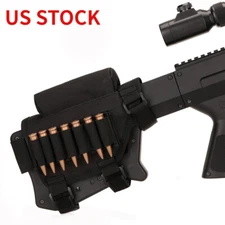 US Portable Tactical Buttstock Shell Holder Cheek Rest Pouch Pack Ammo Carrier
