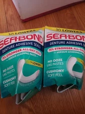 SEA - BOND DENTURE ADHESIVE SEALS FOR LOWERS --BOX DAMAGED