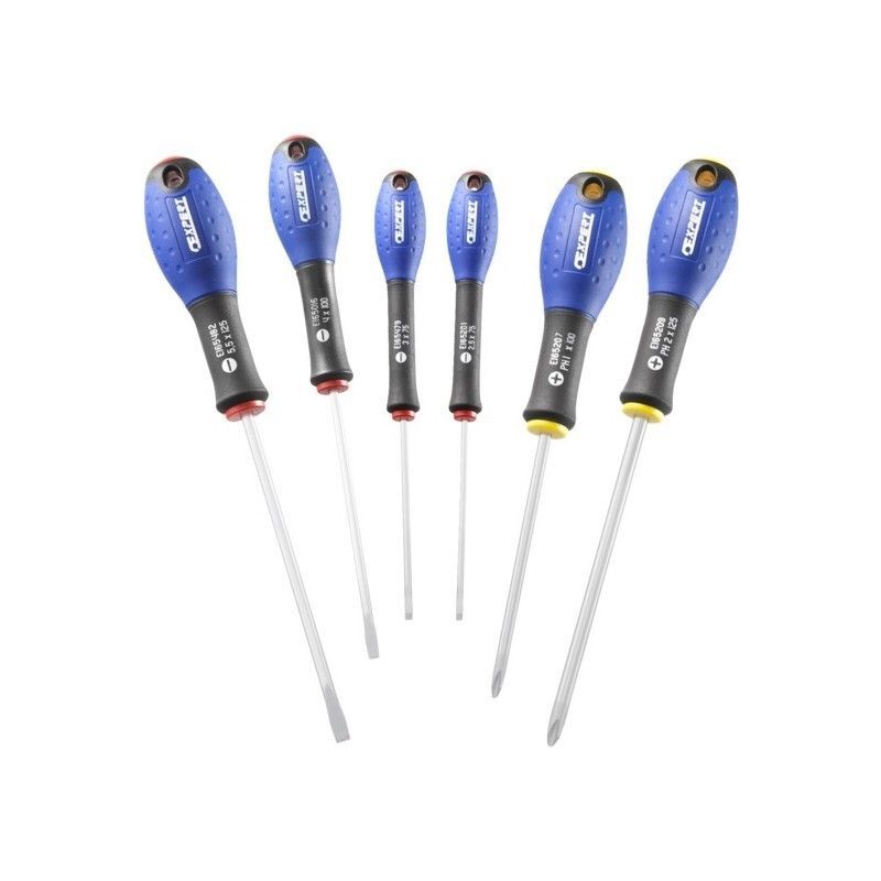 6pc screwdriver set slotted and phillips Britool Expert by Facom E160902 rdg