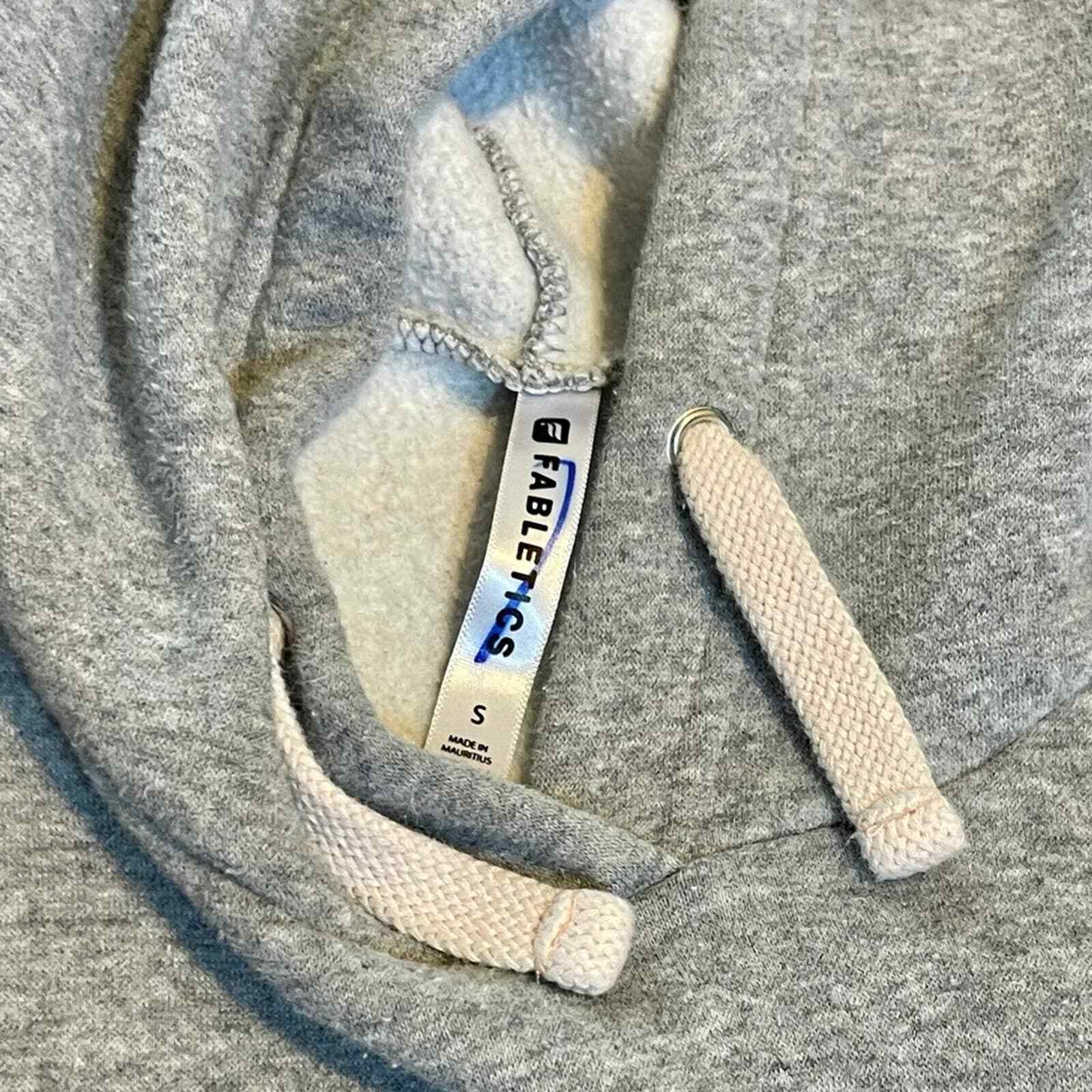 Fabletics cropped, high/low, pullover, grey hoodie - image 5