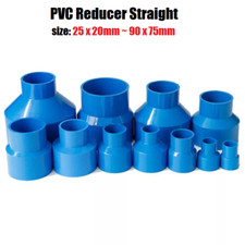 20mm~90mm ID PVC Pipe Reducer Straight Water Pipe Join Fitting Aquarium Blue