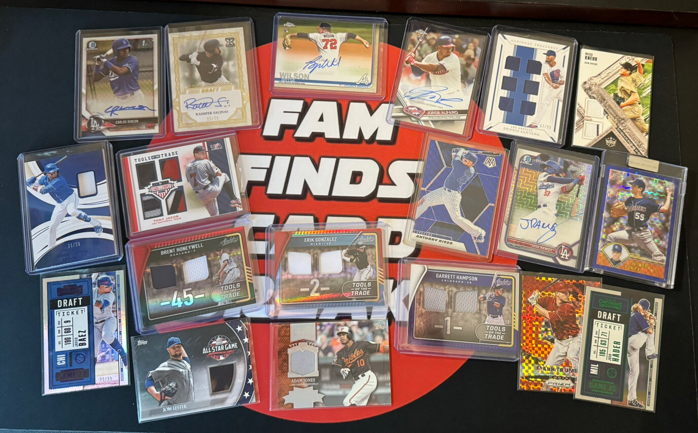 FamFinds MLB Baseballš„š„Hotpack Repacks Graded Auto Patch Numbered 15+ Cards view 3