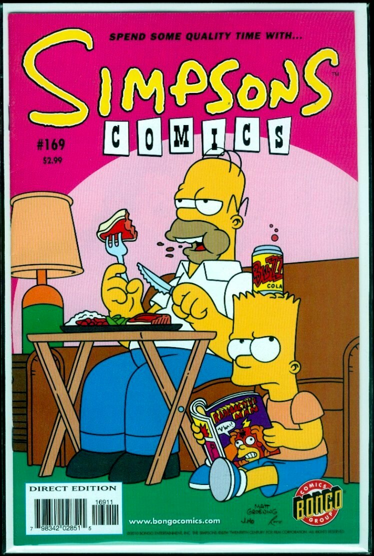 その他 Iove Bongo Comics SIMPSONS Comics #169 Homer Marge Bart Lisa Maggie VFN