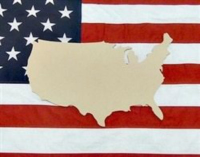 Wood United States Shape, State Cutout, MDF Wood Cutout, Wooden Paintable Craft