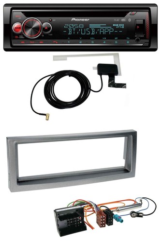 Pioneer DAB CD MP3 USB Bluetooth Autoradio für Citroen C5 Peugeot 407 ab 04 grau