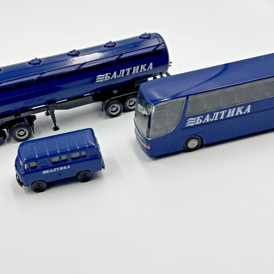 Collection of cars (3pcs) SETRA S315 + UAZ 452 + DAF Beer Baltuka, scale 1/87 HO - Image 4 of 4