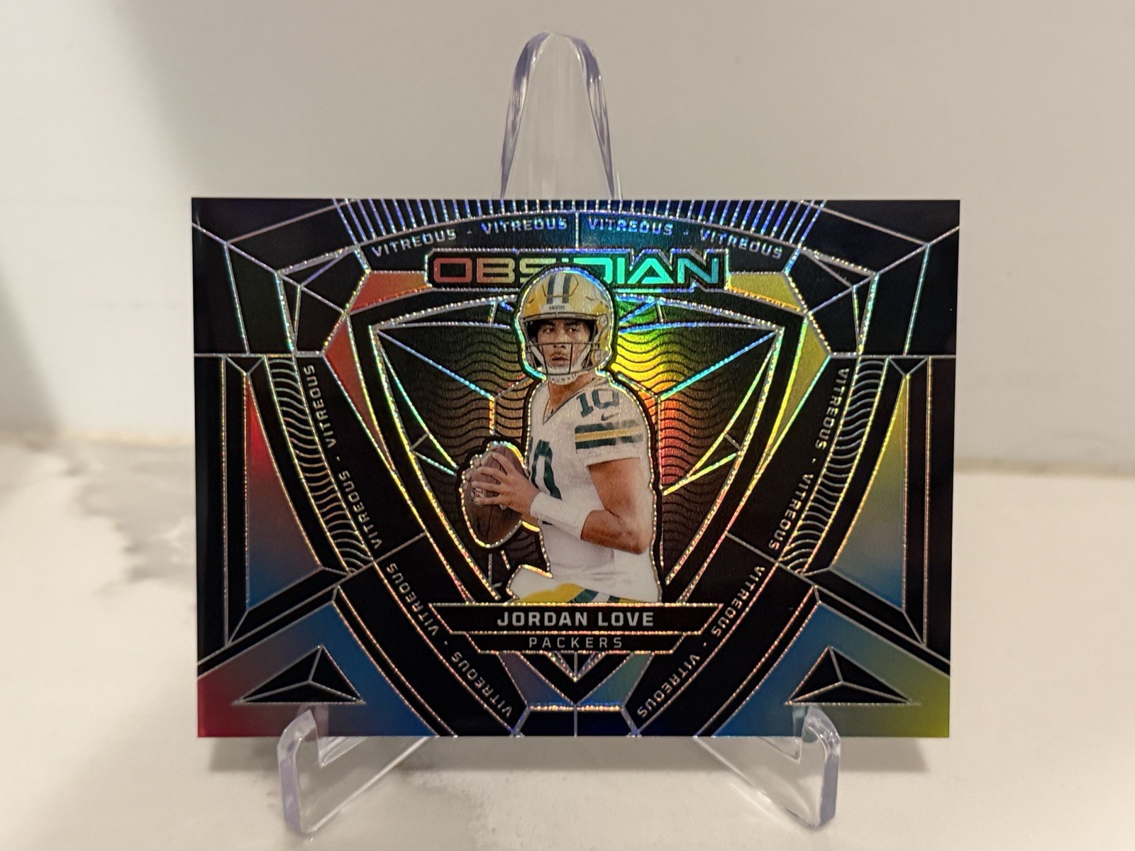 2024 Panini Obsidian JORDAN LOVE #14 Vitreous CASE HIT Packers SSP