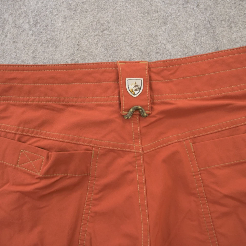 Pantalones Cortos Kuhl Para Hombre 32 Naranja Quemado Frente Plano Chinos Senderismo Aire Libre 12" Foto 3 de 4