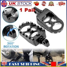 Wide Fat Foot Pegs MX Style Footpegs for Harley Dyna Sportster Bobber Black UK