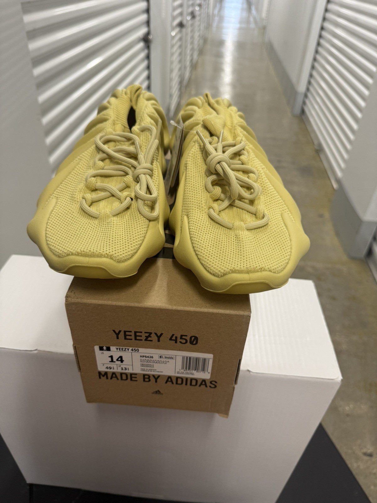 adidas Yeezy 450 Sulfur HP5426 Primeknit Low Top Sneakers 2022 Men