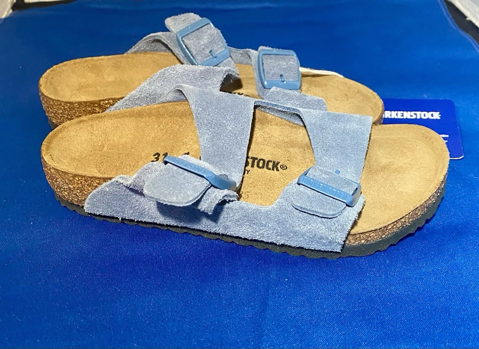 Sandalias Birkenstock Arizona Niños Talla US C 13 Birkibuc EU 31 Azul ESTRECHAS Foto 4 de 4