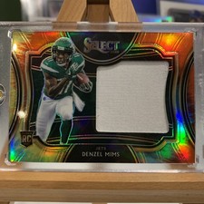 2020 Select Denzel Mims Tie-Dye Prizm Rookie Jumbo Jersey RC /25 JETS #d