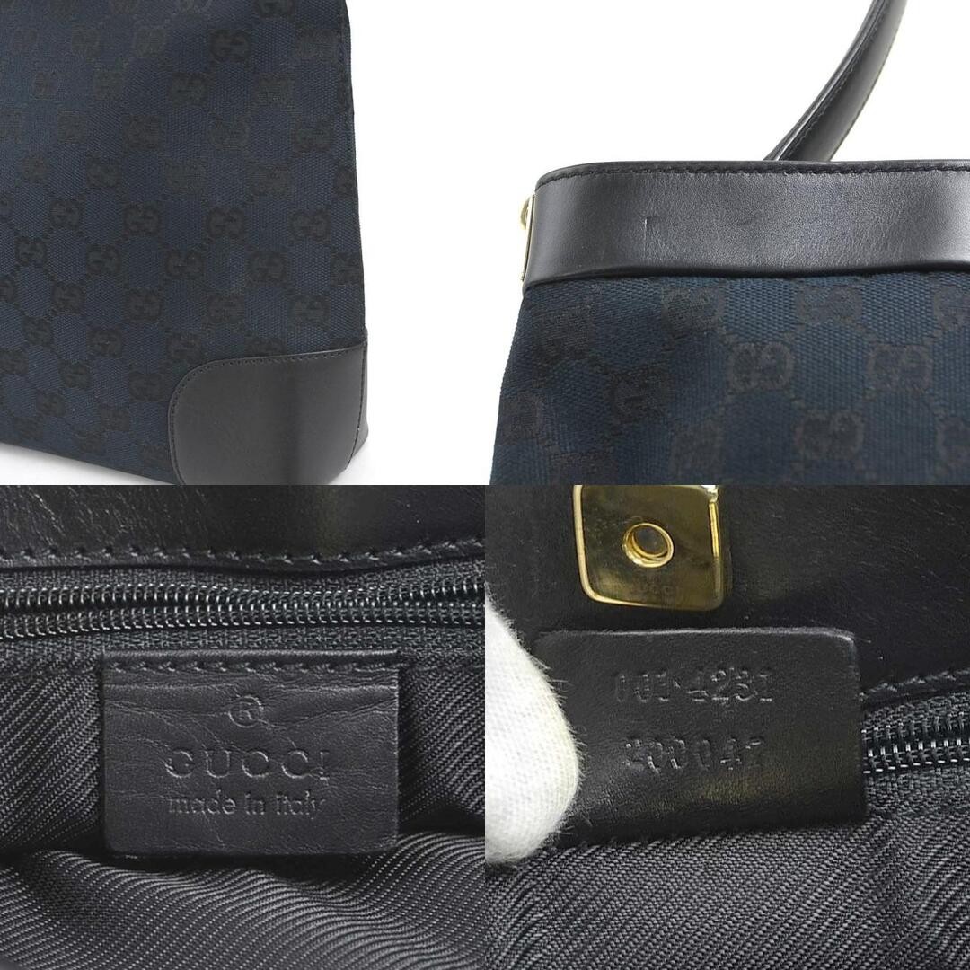 Gucci GG Canvas Leather Shoulder Bag Black Silver Used, 26x27cm thumbnail 10