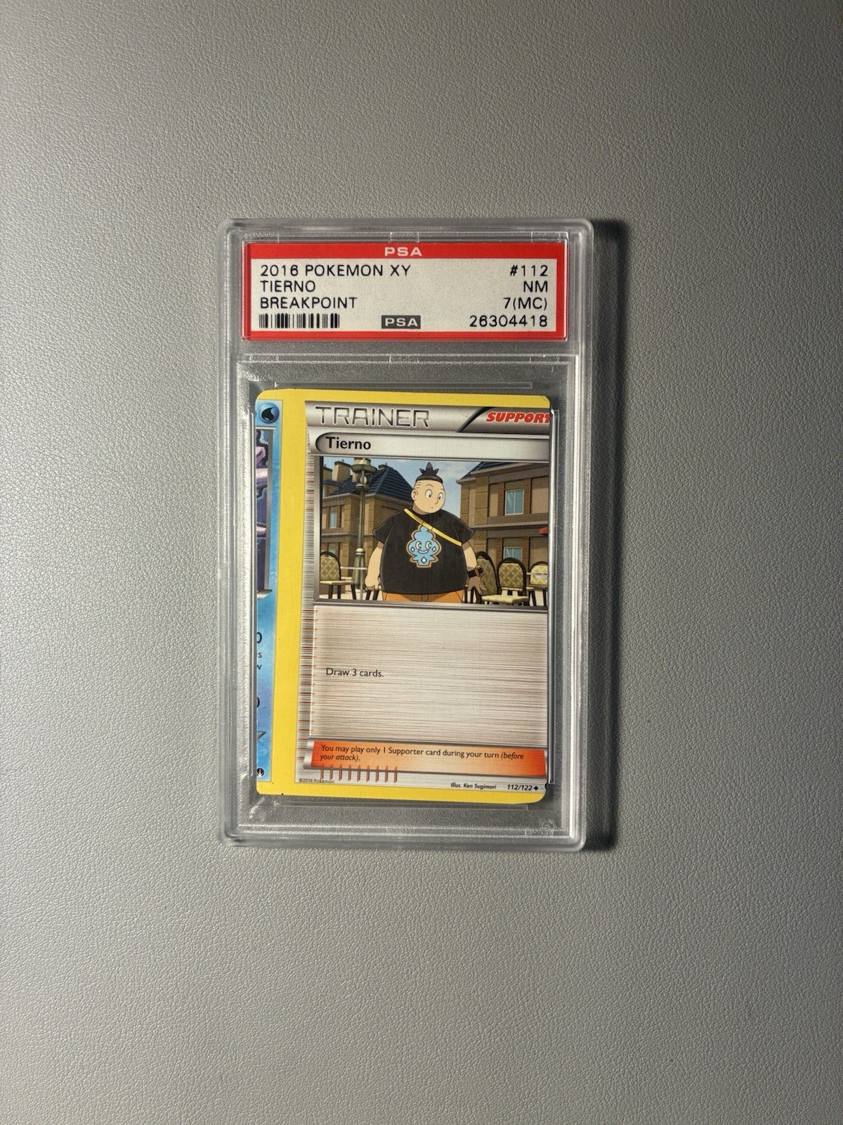 Pokemon PSA 7 Tierno XY Breakpoint 2016 112/122 (Old Cert Number)