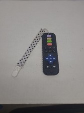 Silicone Remote Control Baby Teether And Safety Clip - BLACK