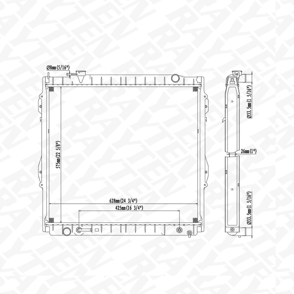 Radiator for Toyota Tacoma 1995 1996 1997 1998 1999 2000-2004 CU1755 — 第 2/4 张图片