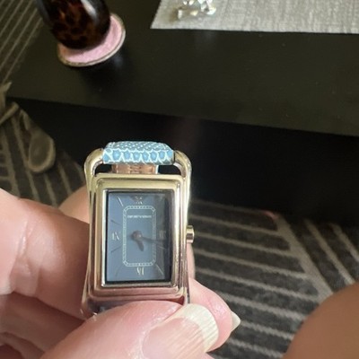 Emporio Armani Women's watch AR-5488 Rectangle  Silver Gray New Battery