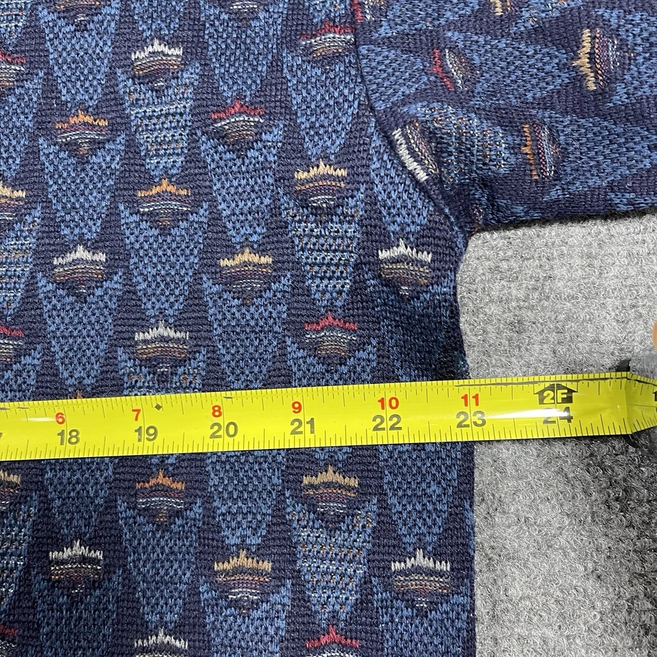 VTG Tricots St Raphael Pure New Wool Blue Knit Sweater Mens XL 0972 - Image 4 of 4