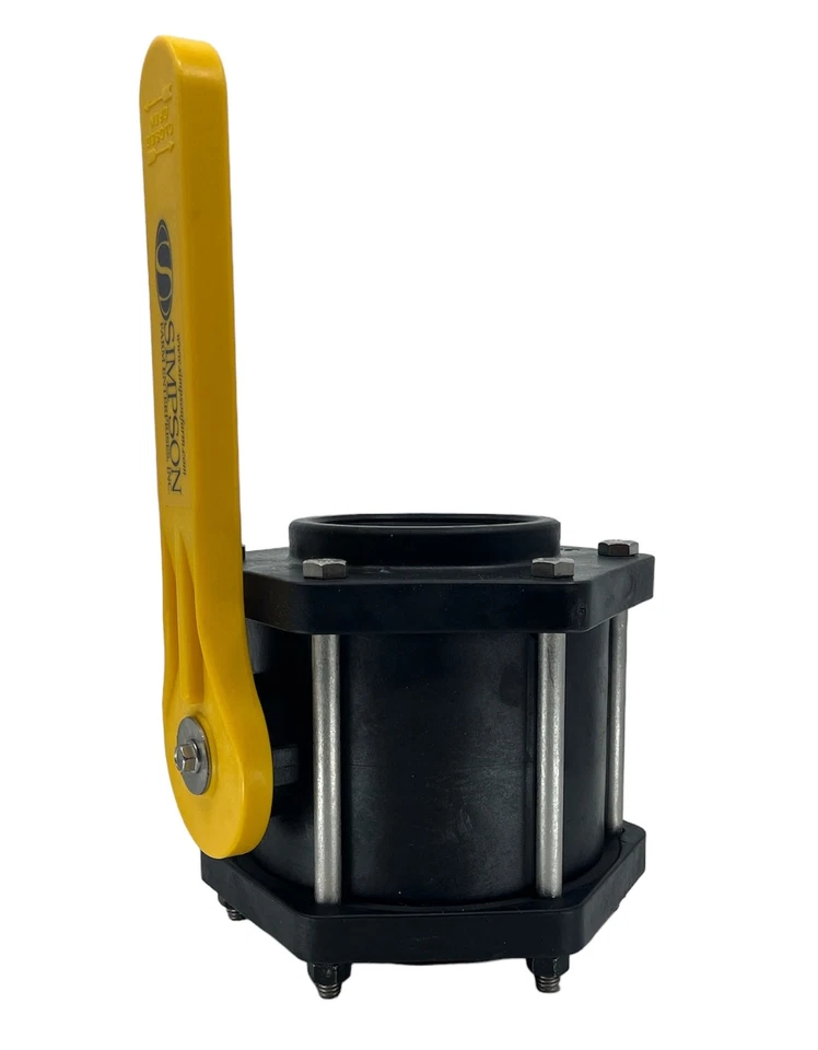 TerreMax Full Port Polypropylene Ball Valve 6 Bolt 3", Max PSI 100 - V300FPY - Image 4 of 4