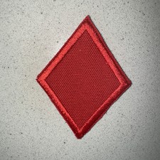 RED DIAMOND iron-on embroidered PATCH PLAYING CARD SUIT APPLIQUE