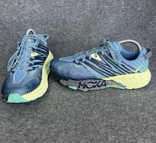Hoka One One Speedgoat 4 Womens 8 Trail Running Hiking Shoes Vibram Blue