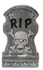 Halloween Greenbrier Headstone 6" Tabletop Decor Resin Mini Tombstone