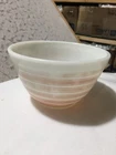VTG Pyrex Pink Rainbow Stripes 401 Mixing Bowl 1 1/2 Pt. Milk Glass 32