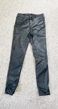 Black Faux Leather Skinny Pants