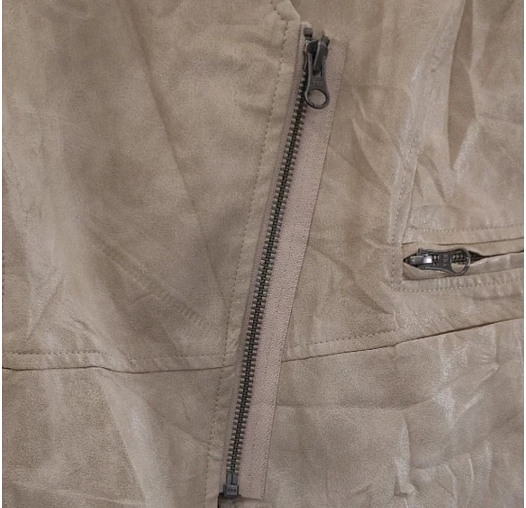 Symphony + note Women’s Beige Zip Lined Basic Jac… - image 4