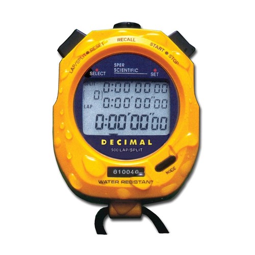 Stopwatch, Water Resistant, Decimal Display and Multi-Split Stop Watch Timer ...