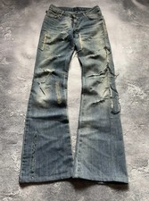 Crazy Vintage Just Cavalli Y2K Distressed Bootcut Flared Jeans Womens Size 24 38