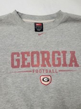 Vtg 90s Georgia Bulldogs Football Nike Center Check Swoosh Sweatshirt Jumper M