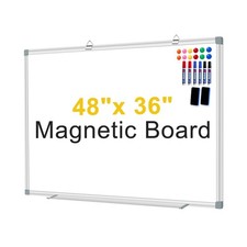 H-Qprobd Magnetic Dry Erase White Board, Dry Erase Board for Wall 48" X 36" A...