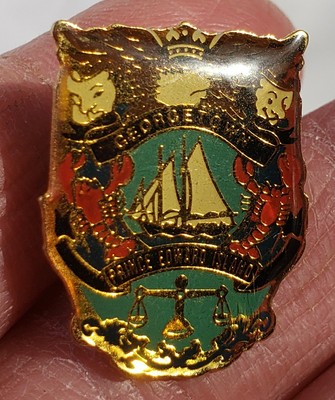 Georgetown P.E.I. Schooner Canada Lapel Hat Pin Tie Tack Memento Souvenir 3/4''x1